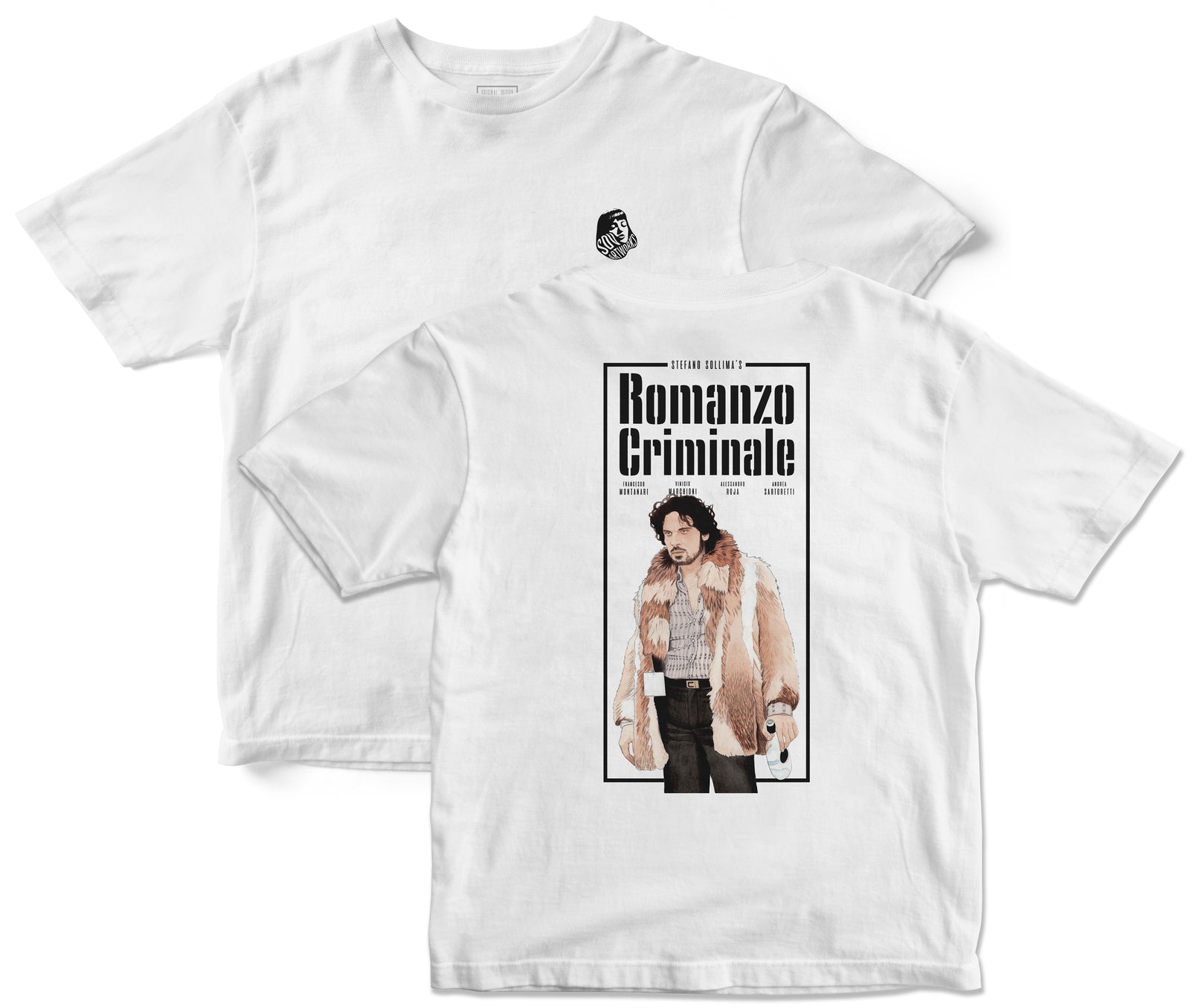 T-shirt Uomo Criminal Damage, Stampa Animali Selvaggi, Bianca, Taglia Large, 100% Cotone - Foto 2
